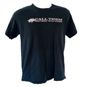 Arkansas Razorbacks Houndstooth‎ Basketball T-Shirt Medium Call Them Hogs